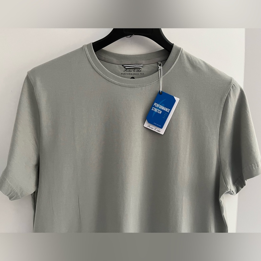 Porter & Ash 95% Cotton 4-way Stretch Short Sleeve Crew Neck Casual Top/Tshirt - Picture 2 of 9
